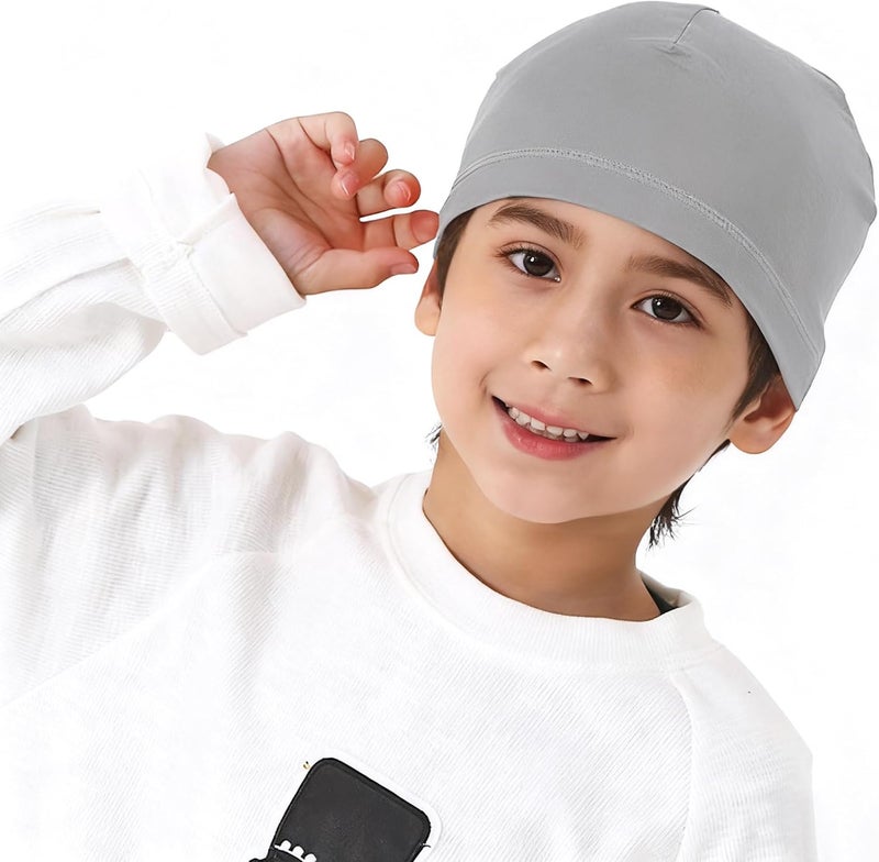 Holiberty 3 Pieces Kids Skull Cap Cooling Running Cycling Beanies Elastic Summer Bike Head Wrap Hard Hat Helmet Liner 3-12Y - Image 3